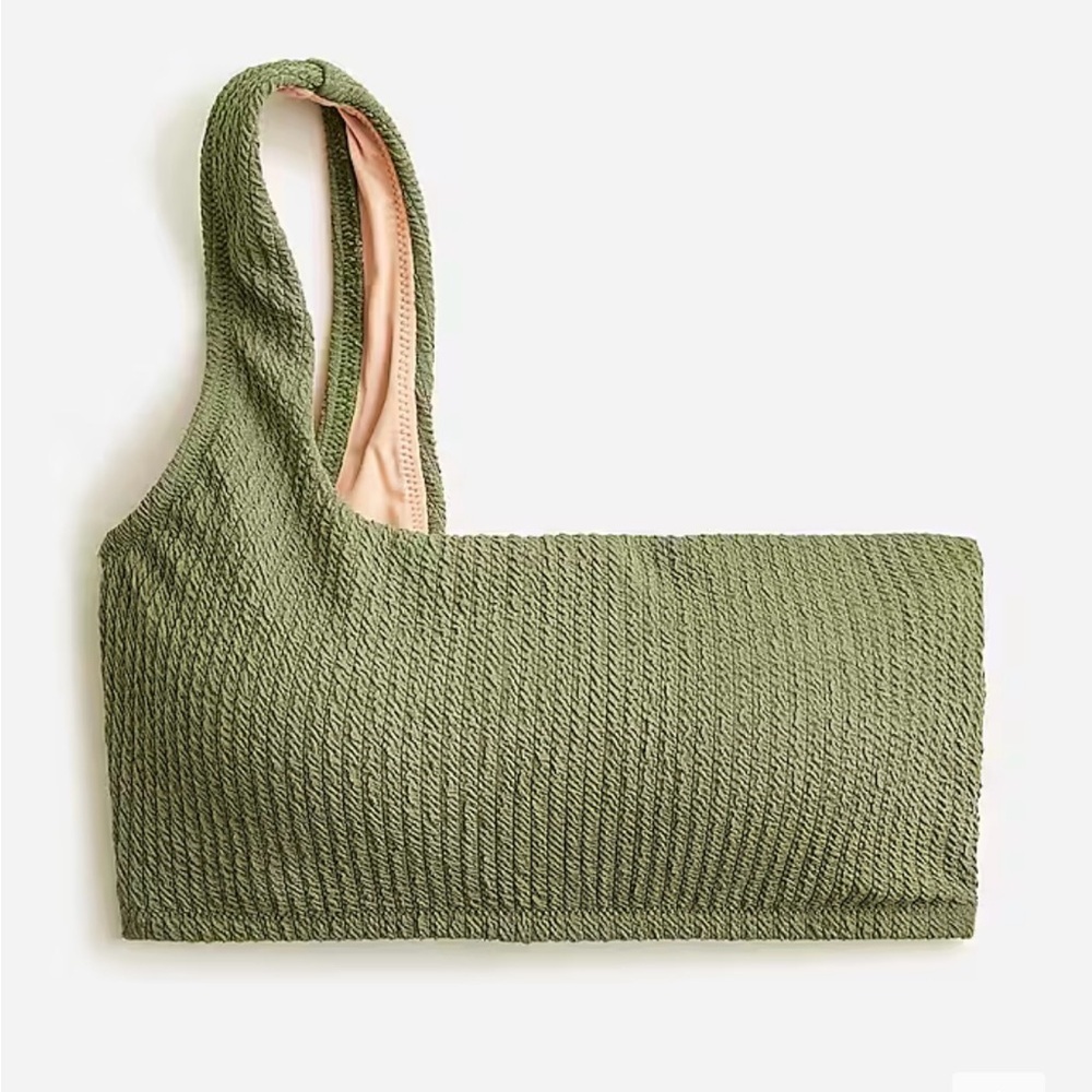 J.Crew Plus Size Women’s Textured One-Shoulder Bikini Top Size 2X